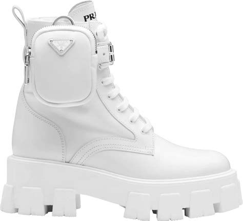 prada womens snow boots|Prada boots with pouch white.